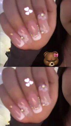 Nails Short Latina, Short Latina Nails, Nails Latina, Acrylic Nail Designs Classy, Latina Nails, Bow Nail Designs, Art Deco Nails, Hello Kitty Nails