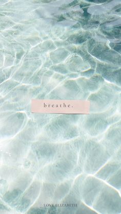 the cover of breathe by love elizabeth, with water ripples in front of it