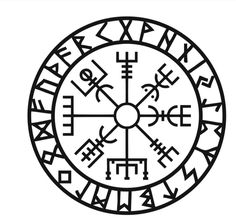 an image of a circle with symbols on it