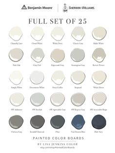 the different shades of paint that are available in this color scheme for furniture and home decor