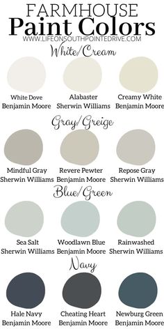 the different shades of paint that are used in this house and how to use them