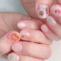 Hello Nails, Cute Simple Nails, Anime Nails, Cute Nail Art Designs, Gel Nails Diy, Simple Gel Nails, Cute Gel Nails