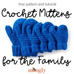 crochet mittens for the family