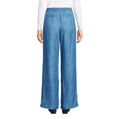 Light, airy and easy to wear, these wide leg pants will be your go-to for achieving the perfect look. The stylish wide leg silhouette will look great dressed down with sneakers and a simple tee, but it also works with heels and a dressier top. What makes these pants extra special? The fabric. A certified compostable and biodegradable fiber, TENCEL™ drapes beautifully and feels luxuriously soft to the touch. Spring Wide Leg Pull-on Style Bottoms, Wide Leg Pull-on Style Bottoms For Spring, Wide Leg Pull-on Bottoms For Spring, Versatile Full Length Spring Pants, Versatile Full Length Pants For Spring, Versatile Wide Leg Full Length Pants For Spring, Spring Full Length Pull-on Bottoms, Spring Full-length Bottoms With Pull-on Style, Spring Full Length Bottoms With Pull-on Style