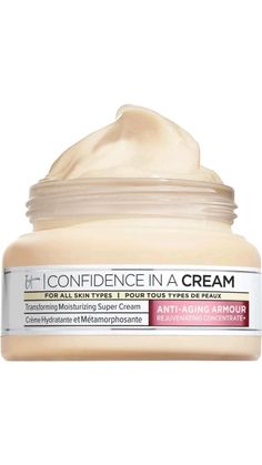 IT Cosmetics Confidence in a Cream Anti Aging Face Moisturizer - Improved Formula - Reverses 10 Signs of Aging Skin in 2 Weeks, 48HR Hydration with Hyaluronic Acid, Niacinamide + Peptides Dermatological Skin Care, Aging Face, Asian Skincare, Anti Aging Face, It Cosmetics, Skin Care Tools, Face Moisturizer, Korean Skincare, Aging Skin