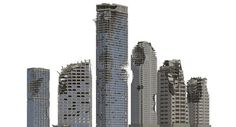 a group of tall buildings sitting next to each other