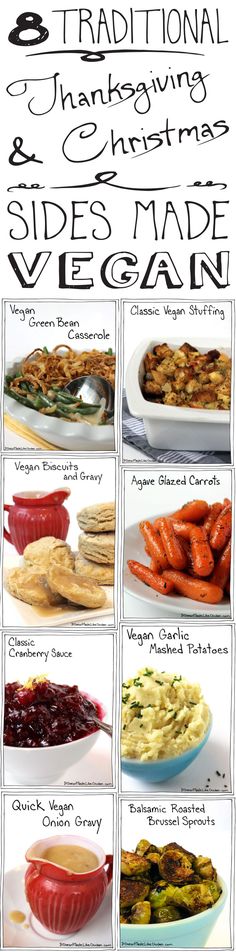 a poster with different types of food on it, including carrots and cranberry sauce