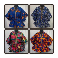 Ankara jacket with detachable belt Ankara Kimono Jacket, Kimono Ankara, Ankara Kimono, Ankara Jackets, Ankara Tops, Latest African Fashion Dresses, African Design, Kimono Jacket, African Fashion Dresses