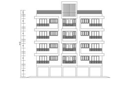 the elevation drawing for an apartment building