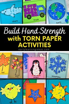 the build hand strength with torn paper activities