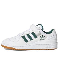 adidas Forum Low 'White Green Gum' AQ1261 (SNKR) White Low-top Sneakers With Three Stripes, Adidas White Sneakers With Three Stripes, Adidas White Sneakers With Logo, White Adidas Sneakers With Three Stripes, White Sneakers With Three Stripes Branding For Athleisure, Sporty White Sneakers With Three Stripes Branding, White Athleisure Sneakers With Three Stripes Branding, White Skate Shoes With Three Stripes For Sneaker Enthusiasts, White Low-top Skate Shoes With Three Stripes Branding