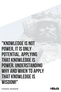 a quote on the topic of power and innovation in india, with an image of a statue