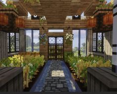 an image of a very nice looking house with some plants in the front and back