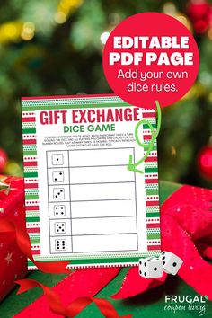 a christmas gift exchange with dice game