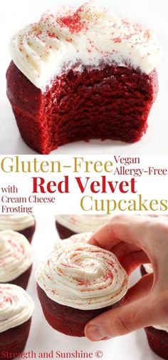 red velvet cupcakes with cream cheese frosting