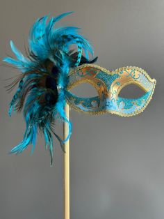 Masquerade Mask On Stick, Masqurade Mask, Masquerade Ball Prom, Masquerade Mask With Stick, Prom Masquerade, Peacock Mask, Mardi Gras Masks