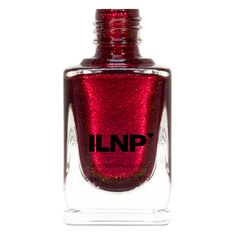 Ilnp Polish, Red Shimmer Nails, Red Chrome Nails, Ilnp Nail Polish, Chrome Manicure, Boutique Nails, Magnetic Nail Polish, Shimmer Nail Polish, Gem Ruby