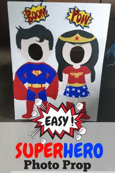 an easy to make super hero photo prop