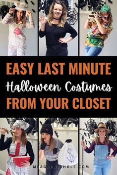 the easy last minute halloween costumes from your closet are so cute and easy to make