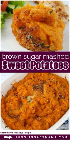 sweet potato casserole with brown sugar mashed sweet potatoes