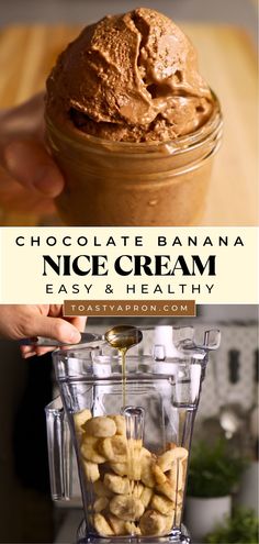 Easy & Healthy Chocolate Peanut Butter Banana Ice Cream Peanut Butter Banana Ice Cream, Homemade Banana Ice Cream, Unique Ice Cream Flavors, Banana Nice Cream, Healthy Coffee, Frozen Treat