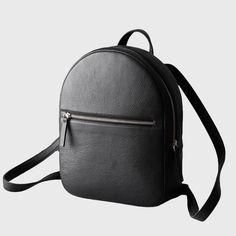 Classic Backpack Polished Pebble Leather Classic Softback Backpack For On-the-go, Classic Backpack With Leather Lining, Classic Business Backpack In Soft Leather, Classic Soft Leather Backpack For Business, Everyday Leather Backpack With Smooth Grain, Daily Use Leather Backpack With Smooth Grain, Classic Leather Backpack With Zipper Closure, Classic Everyday Backpack With Adjustable Strap, Classic Softback Backpack For Daily Use