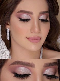 Rosa Make-up, Mauve Makeup, Quinceanera Makeup, Make Up Designs, Make Up Gold, Mekap Mata, Wedding Eye Makeup