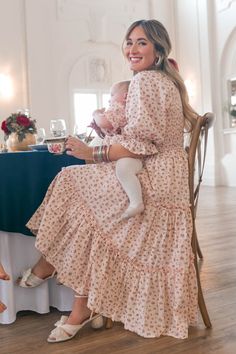 Madeline Dress In Pink-Adult Mother Daughter Dress, Cute Modest Outfits, City Woman, Mommy And Me Outfits, Tea Length Dresses, Feminine Outfit, Everyday Dresses, Looks Style, Tea Dress