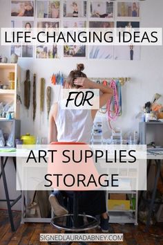 More Art Supplies Storage Ideas, Dream Art Room, Art Studio Storage, Art Supplies List, Small Art Studio, Travel Art Kit, Art Supplies Storage, Art Studio Organization