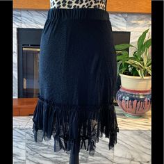 Brand New Party Skirt With Special Lace Detail At Hem. Made In France. 21-22” Length, 13” Elastic Waist. Black Lace Skirt, Party Skirt, Lace Detail, Made In France, Black Lace, Lace Skirt, Elastic Waist, Womens Skirt, Paris