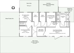 the floor plan for a house with three bedroom and two bathrooms, including an attached garage