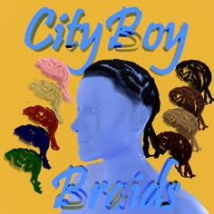 an image of a man with dreadlocks on his head and the words city boy above it