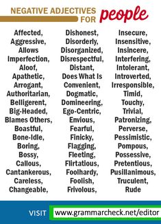 a list of negative and non - negative words with the caption for negative adverts