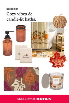 candles, towels and other items are featured in this ad