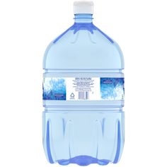 a large bottle of water is shown on a white background with no labels or logos