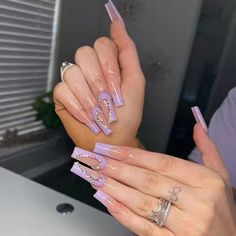 Fake Nails Long, Nagel Tips, Manicure Diy, Fake Nails With Glue, Ballerina Nails, Nail Length, Stick On Nails, Dope Nails