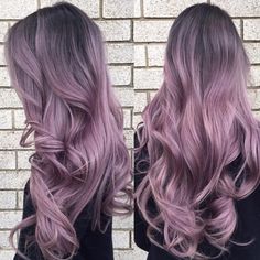 Colored Hair Dark Roots, Purple Hair Bride, Lilac Purple Hair, Rose Gold Hair Color Ideas, Gold Hair Color Ideas, Rose Gold Hair Color, Gold Hair Color, Lilac Hair Color, Gold Hair Colors