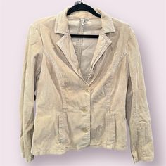 Fall St. John's Bay Women's Cotton Corduroy Blazer Jacket Perfect For The Fall Trend Has Some Stretch To It, With Cotton/Spandex Materials. Everything In Tact, Including Buttons. Two Funtional Front Pockets, Three Buttons On Both Cuffs. Like New Without Tags. In Excellent Used Condition. Beige Corduroy Outerwear For Work, Spring Corduroy Long Sleeve Blazer, Spring Casual Corduroy Blazer, Casual Spring Corduroy Blazer, Casual Corduroy Blazer For Spring, Fall Trend, Corduroy Blazer, Fall Coat, Fall Trends