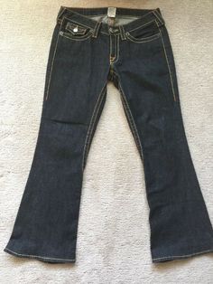 Up for your consideration are these women's True Religion Jeans Size: 30 X 29 World Tour Joey Big T Brand dark Jeans. These jeans are in excellent Pre owned condition. There are no holes and no rips. They have heavy stitching and it is all nice and tight no stains. The are like new. Please see pictures as they are part of my description. Feel free to contact me via eBay with any questions. Smoke-free pet free home. Thank you for looking and happy shopping. I do not ship to Alaska,PueroRico or Ha Dark Jeans, True Religion Jeans, Dream Clothes, World Tour, True Religion, Rock Revival Jean, Alaska, Denim Jeans, Happy Shopping