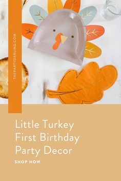 a little turkey first birthday party decor shop now