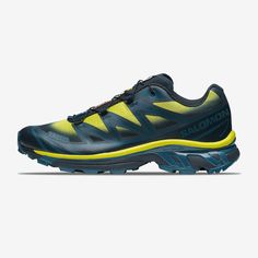 Salomon XT-6 SKYLINE Skyline Carbon / Sunny Lime / Sulphur Spring - SneakerBAAS Nike Skateboarding, Sulphur Springs, Exclusive Sneakers, Kids Gear, Sneaker Games, Reebok Classic, Yellow Black, Good Music