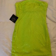 Lime Green Dress Brand-New With Tags Size Medium Mini Dress Short Above The Knee. Very Sexy Lime Green Dress, Dresses Sequin, Dress Short, Above The Knee, Sequin Dress, Dress Brands, Charlotte Russe, Green Dress, Lime Green