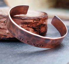 Copper Roman Numeral Bracelet,  7th Anniversary Gift, His and Hers Gift Rustic Stamped Bracelets For Gifts, Rustic Copper Bracelets As Gift, Rustic Stamped Bracelets For Gift, Adjustable Hammered Cuff Bracelet For Anniversary, Rustic Bangle Cuff Bracelet As Gift, Rustic Cuff Jewelry As A Gift, Rustic Cuff Jewelry For Gifts, Rustic Cuff Bracelets As Gift, Rustic Cuff Jewelry Gift