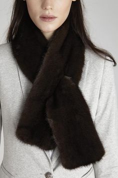 Mahogany Brown Mink Fur Tuxedo Scarf Luxury Brown Scarves For Winter, Elegant Brown Scarves For Winter, Elegant Brown Winter Scarves, Luxury Winter Formal Scarves, Luxury Formal Winter Scarves, Winter Evening Scarves, Basic Wardrobe Pieces, Mahogany Brown, Wardrobe Pieces