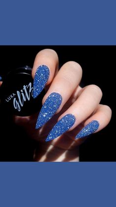 Clear Gel Polish, Gel Acrylics, Clear Glitter Nails, Ballerina Acrylic Nails, Blue Prom Nails, Emerald Nails, Blue Glitter Nails, Sugar Nails, Navy Blue Nails