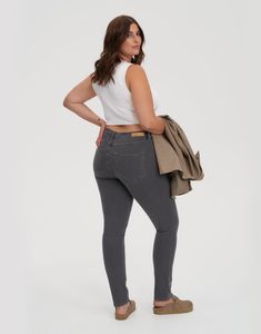 Product Description:

These classic-rise skinny jeans are a versatile grey wash with clean finishes and a 30" inseam. This sleek and fresh denim pairs well with various outfit combinations, from weekend-casual to a dressed-up evening out.

This style crafted in our Travel denim is made using a blend of fibers specially woven to obtain the perfect 360° stretch. This fabric feels soft to the touch and provides the ultimate stretchability to move with you like a second skin.

The Rachel. Our skinny Casual High Rise 4-way Stretch Jeans, Gray Stretch High-rise Jeans, Non-stretch High Rise Medium Wash Jeggings, Grey Wash, Outfit Combinations, Leather Patches, Second Skin, Vegan Leather, Perfect Fit