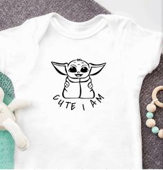 Baby Yoda Bday Shirt, Yoda Shirt Vinyl, Star Wars Onesie Svg, Baby Clothes Star Wars, Star Wars Onesie, Nerdy Onesies