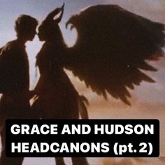 an image of two people kissing with the words grace and hudson headcanons pt 2