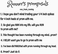 a poem written in black and white with the words runner's propposals