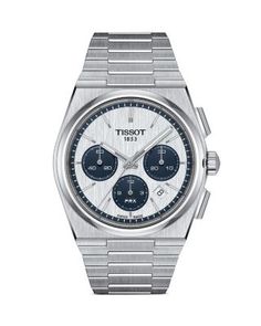 Tissot Prx Automatic Chronograph, 42mm Tissot Chronograph, Tissot T Touch, White Watches For Men, Tissot Watches, Crystal Set, Sports Watch, Patek Philippe, Nautilus, White Dial